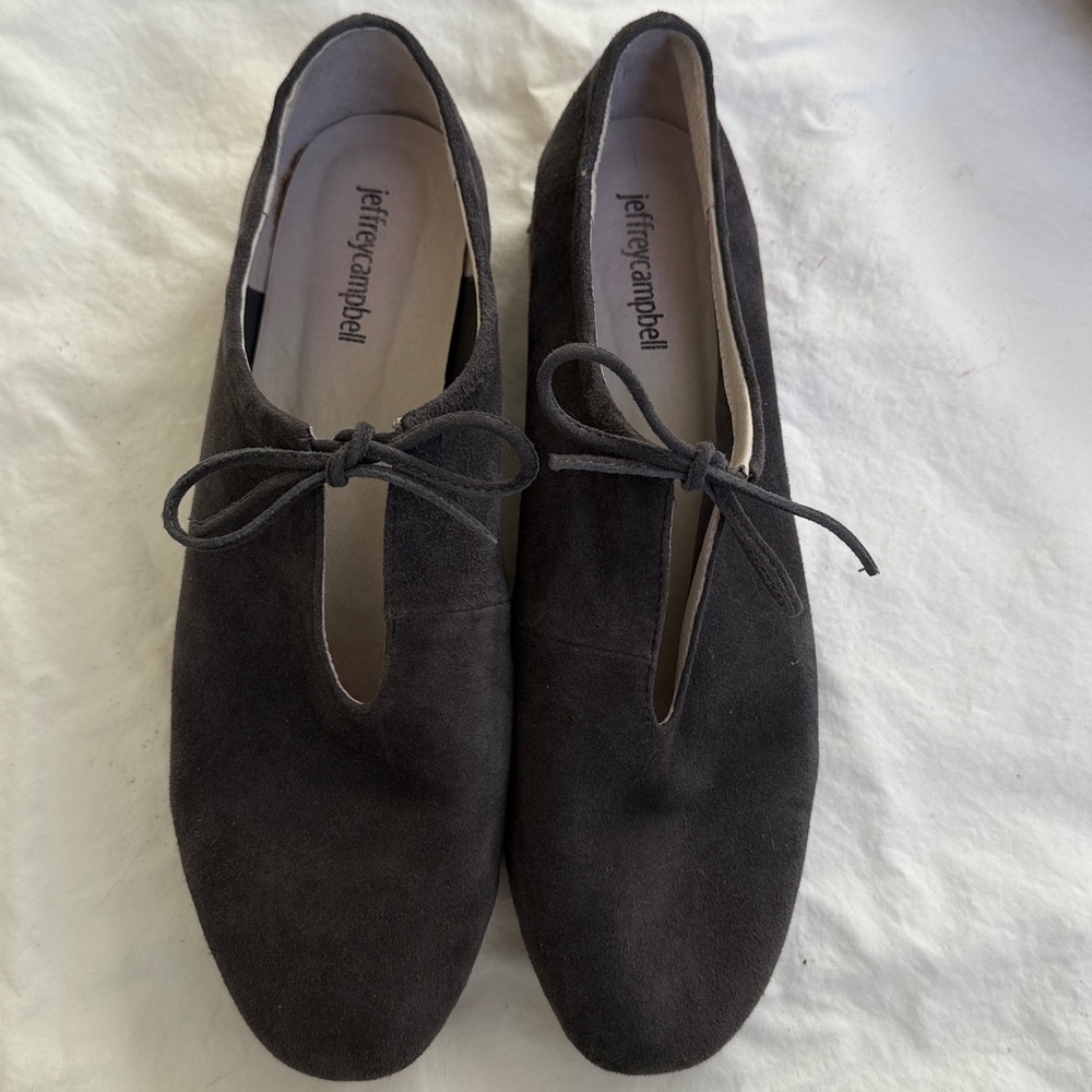 Jeffrey Campbell Dark Gray Slip-On Loafers